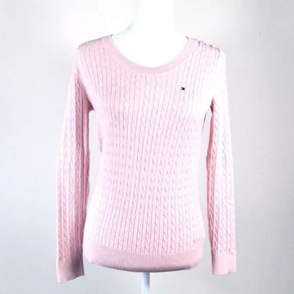 womens pink tommy hilfiger jumper